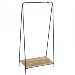 Porte-manteaux pliable en métal et bois recyclé