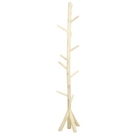 Frakkstativ til fots i solid teakgren Naturlig design og elegant floatdesign