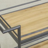 Desserte à roulettes en bois et métal