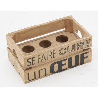 Boite à oeufs en bois x6