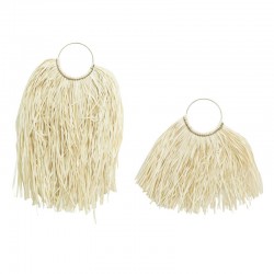 Lot de 2 décorations murales en palmier naturel