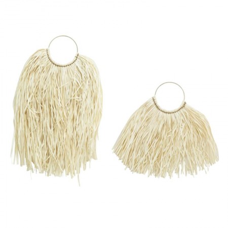 Zestaw 2 dekoracji ściennych w naturalnej dłoni