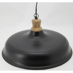 Sort lakeret metal lakeret lampe lampe Ø 60 cm: Chic Industrial Loft Light til stue og køkken