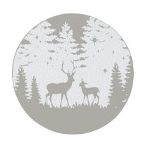 Lot de 4 dessous de verres en vinyl décor cerfs