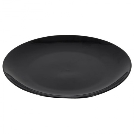 Lot de 6 assiettes en porcelaine noire