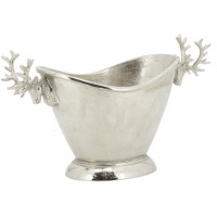 Seau à glace rafraichisseur de boissons en aluminium décor cerf