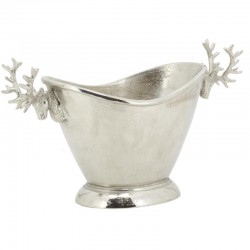 Seau à glace rafraichisseur de boissons en aluminium décor cerf