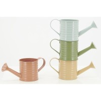 Minis arrosoirs cache pot jardinière en zinc laqué ø 9,5 h 9 cm