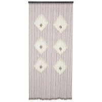 Rideau de porte perles en bois