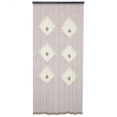 Rideau de porte perles en bois