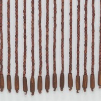 Rideau de porte perles en bois