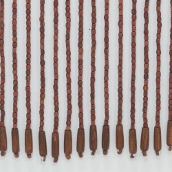 Rideau de porte perles en bois