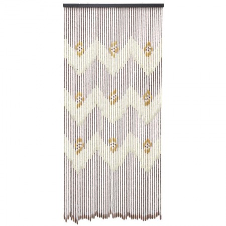 Rideau de porte perles en bois