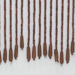 Rideau de porte perles en bois