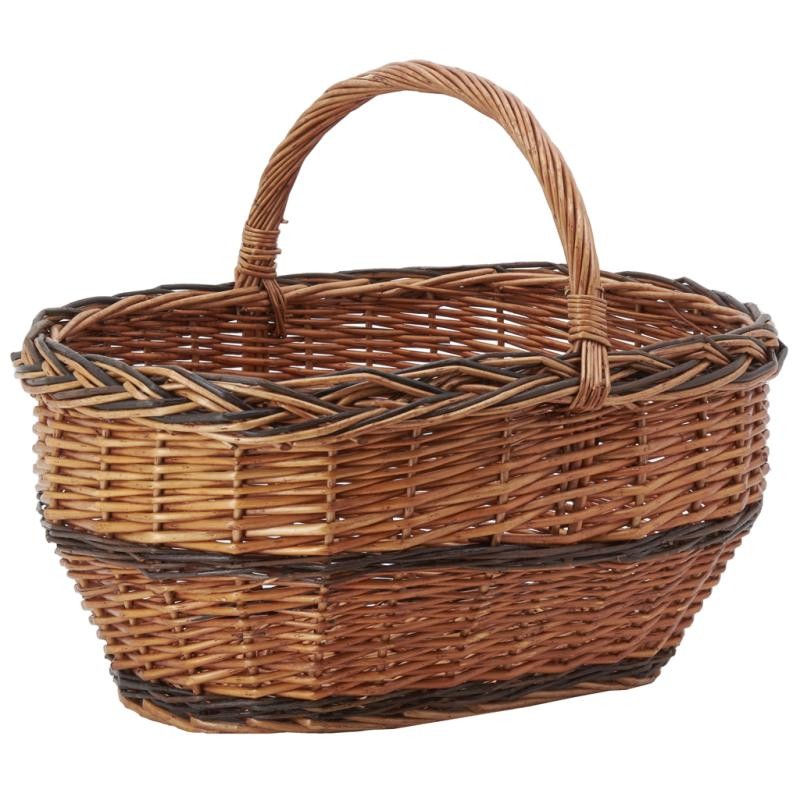 Cestino In Vimini MyBer Con 2 Coperchi – Intrecciato A Mano, Naturale, Marrone