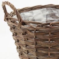 Cache-pot en osier brut doublée plastique ø 40 cm