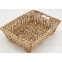 Prostokątny Buff Wiklinowy kosz, 2 działki