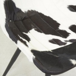 Black cowhide chair