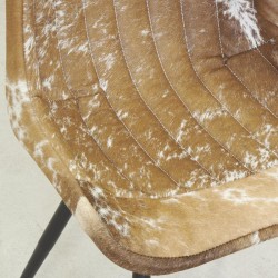 Brown cowhide chair