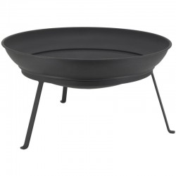 Brasero rond en métal laqué noir ø 62 cm