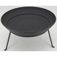 Brasero rond en métal laqué noir ø 62 cm