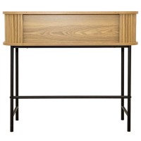 Console en médium avec poignées 2 portes, pieds en métal