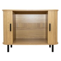 Cômoda em mdf 2 portas e pés de metal | Armário de armazenamento de design industrial para quarto e sala de estar