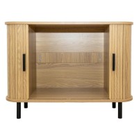 Medium chest of drawers with 2 doors, metal legs