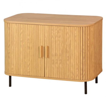 Commode en médium 2 portes, pieds en métal