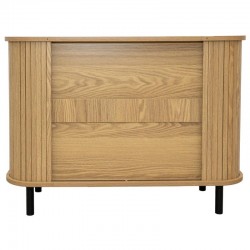 Commode en médium 2 portes, pieds en métal