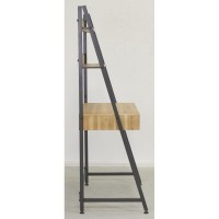 Bureau en bois et métal 2 étagères + 2 tiroirs