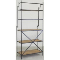 Etagère en bois et métal 5 niveaux