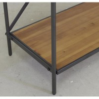 5-tier wood and metal shelf