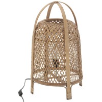 Punottu bambu bambu lamppu - Luonnollinen valaistus, lämmin muotoilu ja zen olohuone ja huone