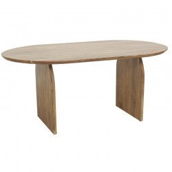 Acacia wood oval table 200 x 100 cm