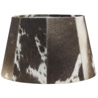 Brown Cowhide Lampshade for Pose Lamp: Rustikk armatur og Deco Luminaire Mountain Line