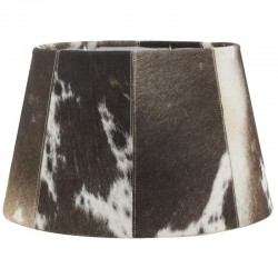 Brown cowhide lampshade for pose lamp: Rustic luminaire and deco luminaire Mountain Line