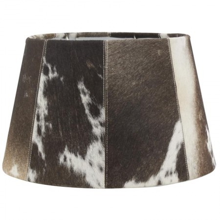 Brown cowhide lampshade for pose lamp: Rustic luminaire and deco luminaire Mountain Line