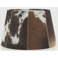 Brown cowhide lampshade for pose lamp: Rustic luminaire and deco luminaire Mountain Line
