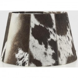 Brown cowhide lampshade for pose lamp: Rustic luminaire and deco luminaire Mountain Line