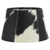 Sort cowhide lampeskærm til lampe: Armatur Design Mountain Style, Chic Country & Rustic Chalet