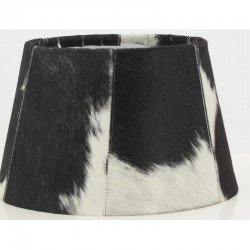 Svart Cowhide Lampeskjerm For Lamp: Armatur Design Mountain Style, Chic Country & Rustic Chalet