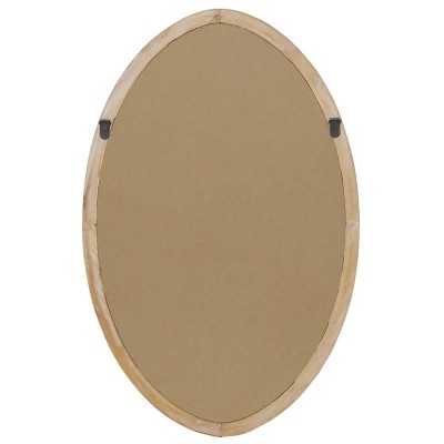 Grand Miroir Ovale en Bois Naturel Décoration Murale Chic Grand Miroir Mur design