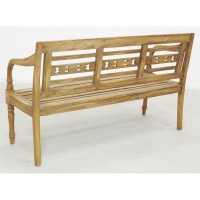 Banc de jardin intérieur extérieur en bois d'acajou naturel