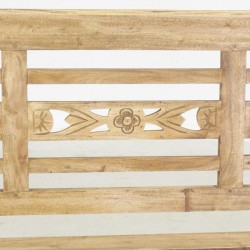 Banc de jardin intérieur extérieur en bois d'acajou naturel