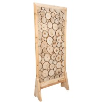 Biombo de madera sobre base - Separador de ambientes