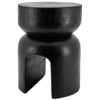 Træ træstole Paulownia Black Tinted - Design Sæde og Skandinavisk Sofa End