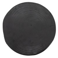 Tabouret en bois paulownia teinté noir "molaire"