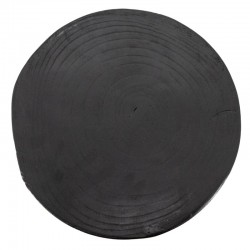 Hocker „Molar“ aus schwarz gebeiztem Paulownia-Holz