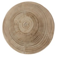Tabouret en bois paulownia naturel, forme bouchon